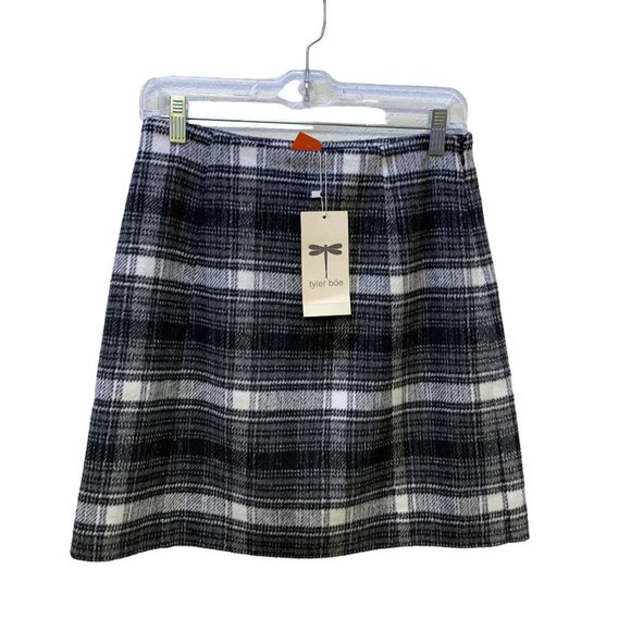 Tyler Boe Dresses & Skirts - *NWT Tyler Boe Black & Gray Plaid Panel Skirt Size 4